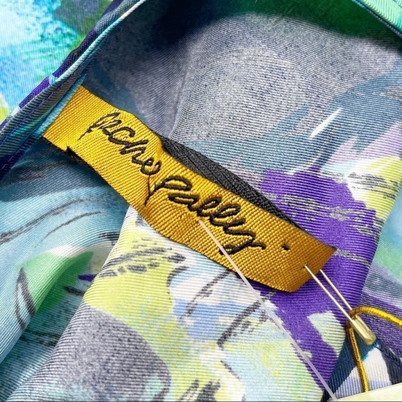 RACHEL PALLY Silk Watercolor Snap Front Tank Dress - Picture 7 of 8